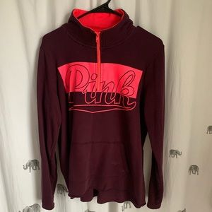 Pink quarter zip